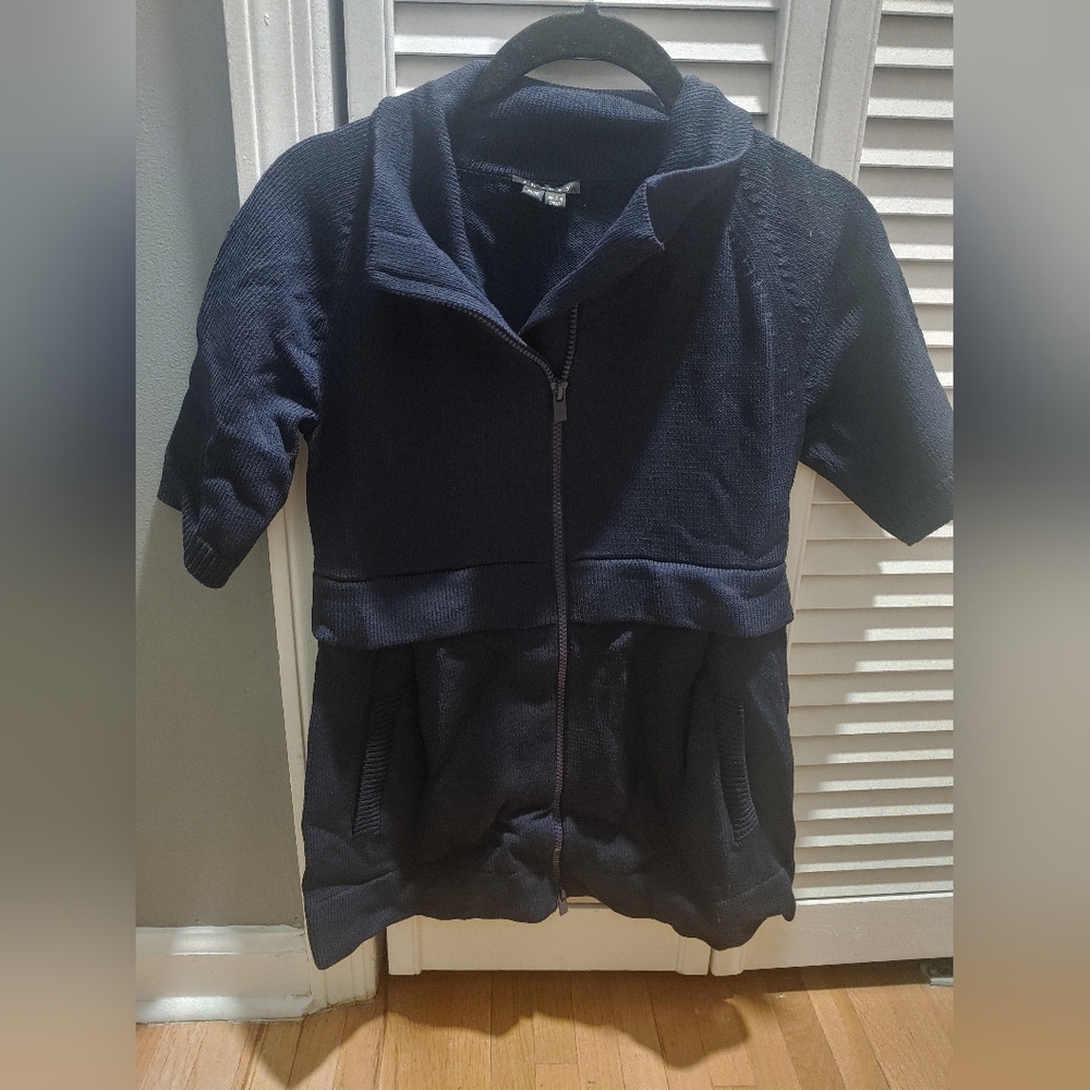 Theory Women's Navy Blue Zip-Up Sweater / Nwt / Size Medium